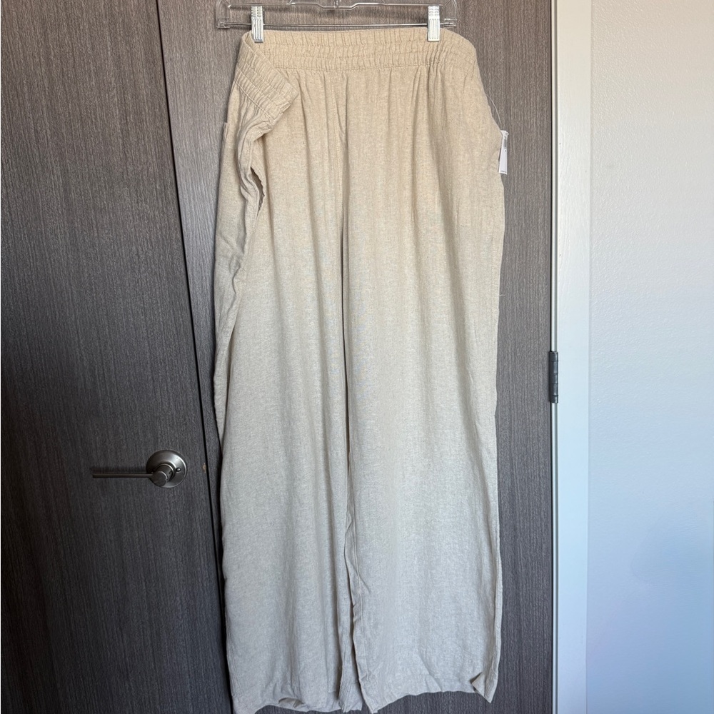 Old Navy Beige Wide-Leg Pants